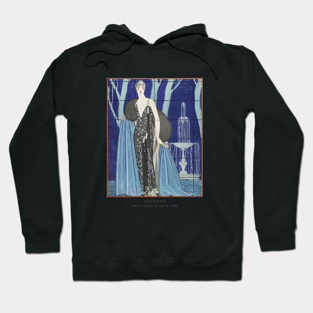 Alcyone Fashion Illustration by George Barbier Hoodie by VanillaArt